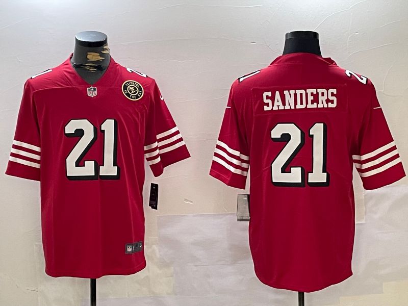 Men San Francisco 49ers #21 Sanders Red 2024 Nike Vapor Limited NFL Jersey style 2->san francisco 49ers->NFL Jersey